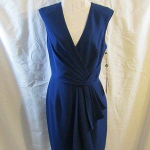 Adrianna Papell Blue Draped Dress